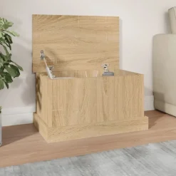 vidaXL Opbergbox Sonoma Eiken 50x30x28 cm Bewerkt Hout