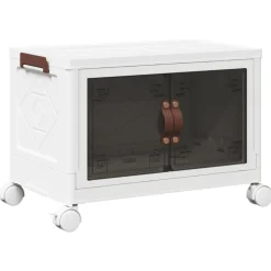 vidaXL Opbergbox stapelbaar met wielen 28 L 48,5x29,5x33 cm