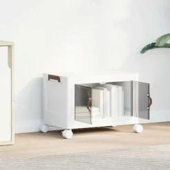 vidaXL Opbergbox stapelbaar met wielen 28 L 48,5x29,5x33 cm
