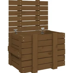 vidaXL Opbergbox 58x40,5x42 cm massief grenenhout honingbruin