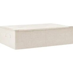 vidaXL Opbergbox 70x40x18 cm stof crèmekleurig