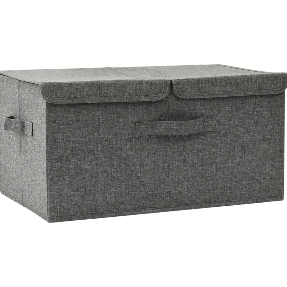 vidaXL Opbergbox 50x30x25 cm stof antracietkleurig
