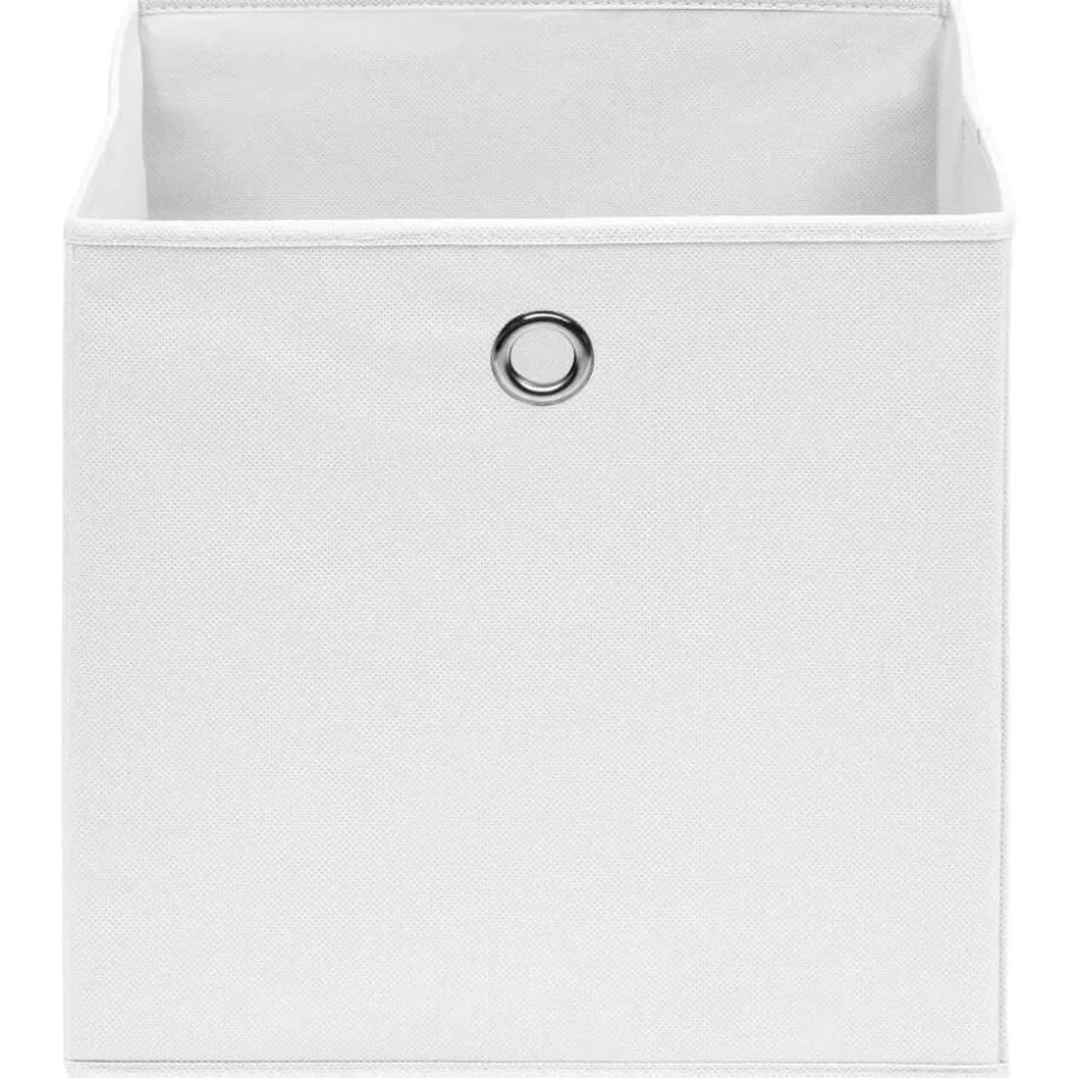 vidaXL Opbergboxen 4 st 28x28x28 cm nonwoven stof wit
