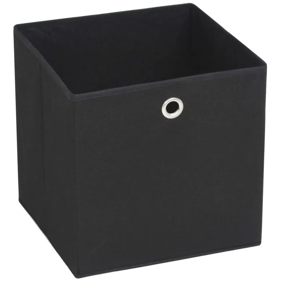 vidaXL Opbergboxen 4 st 28x28x28 cm nonwoven stof zwart