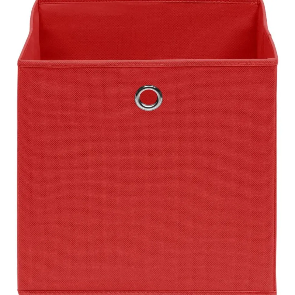 vidaXL Opbergboxen 4 st 32x32x32 cm stof rood