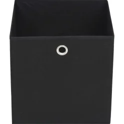 vidaXL Opbergboxen 4 st 32x32x32 cm nonwoven stof zwart