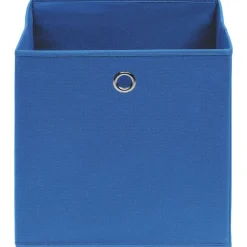 vidaXL Opbergboxen 4 st 28x28x28 cm nonwoven stof blauw