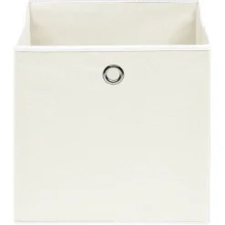 vidaXL Opbergboxen 4 st 32x32x32 cm stof wit
