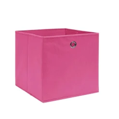 vidaXL Opbergboxen 4 st 28x28x28 cm nonwoven stof roze