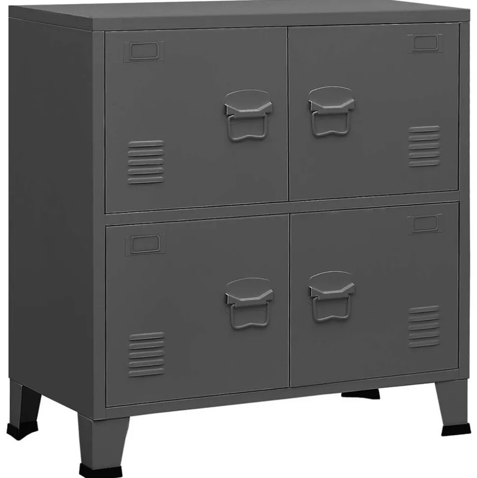 vidaXL Opbergkast industrieel 75x40x80 cm staal antracietkleurig
