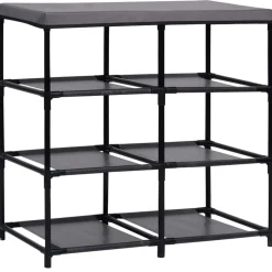 vidaXL Opbergkast met 6 lades 55x29x55 cm staal grijs