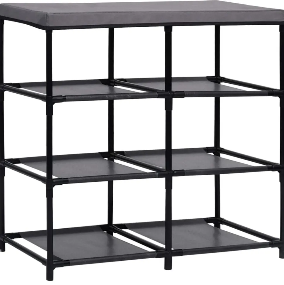 vidaXL Opbergkast met 6 lades 55x29x55 cm staal grijs
