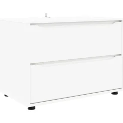 vidaXL Opbergkast Wit 80 x 48 x 57 cm Bewerkt hout