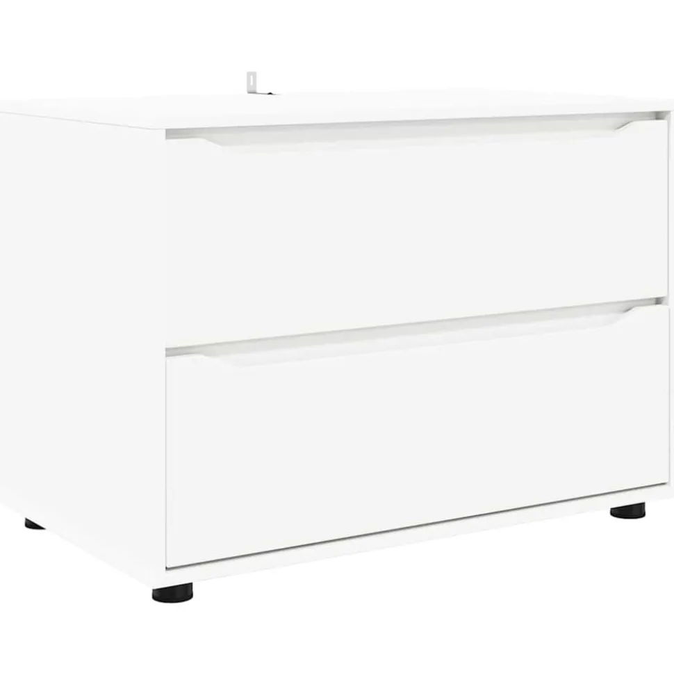 vidaXL Opbergkast Wit 80 x 48 x 57 cm Bewerkt hout