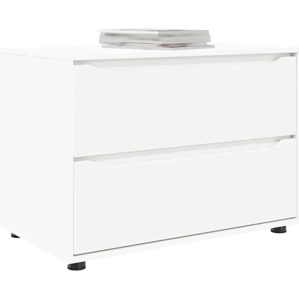 vidaXL Opbergkast Wit 80 x 48 x 57 cm Bewerkt hout