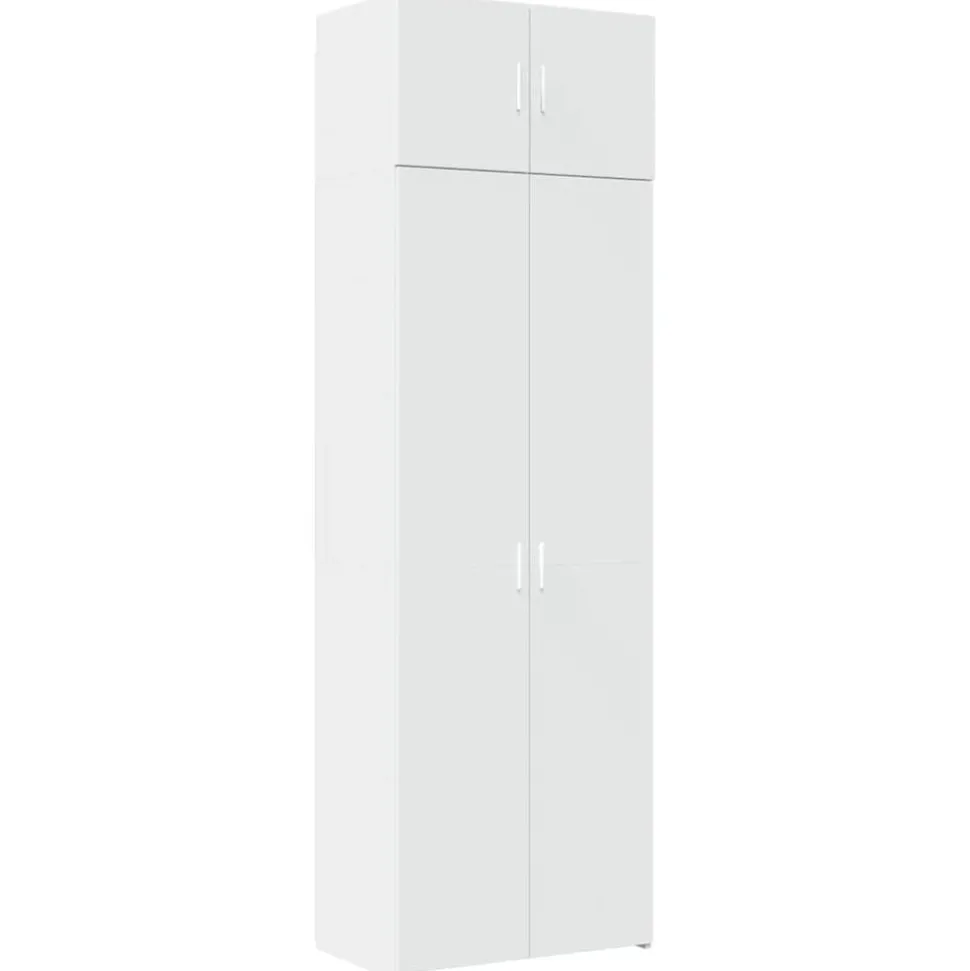 vidaXL Opbergkast 70x42,5x225 cm bewerkt hout wit