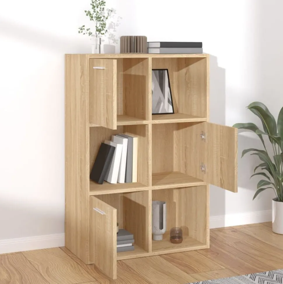 vidaXL Opbergkast 60x29,5x90 cm bewerkt hout sonoma eikenkleurig