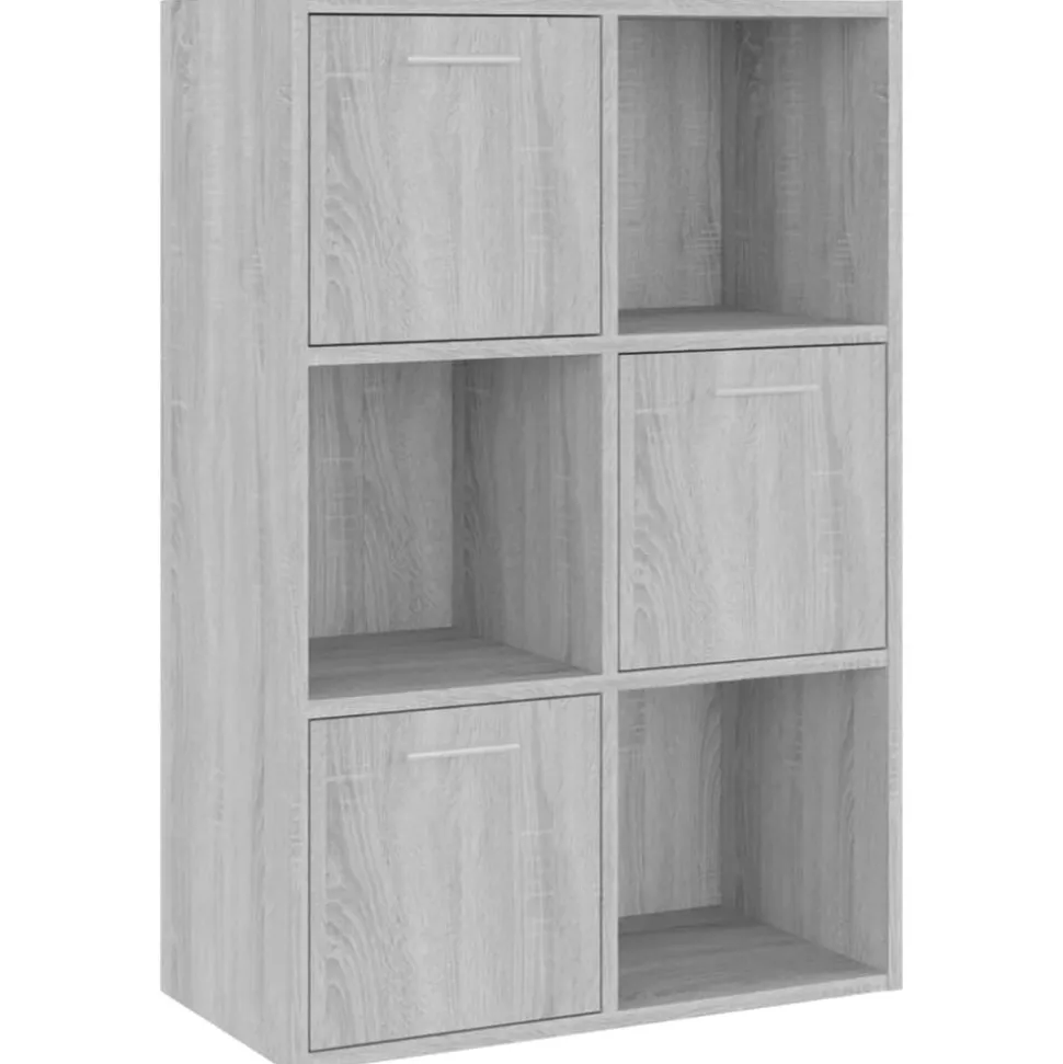 vidaXL Opbergkast 60x29,5x90 cm grijs sonoma eikenkleurig