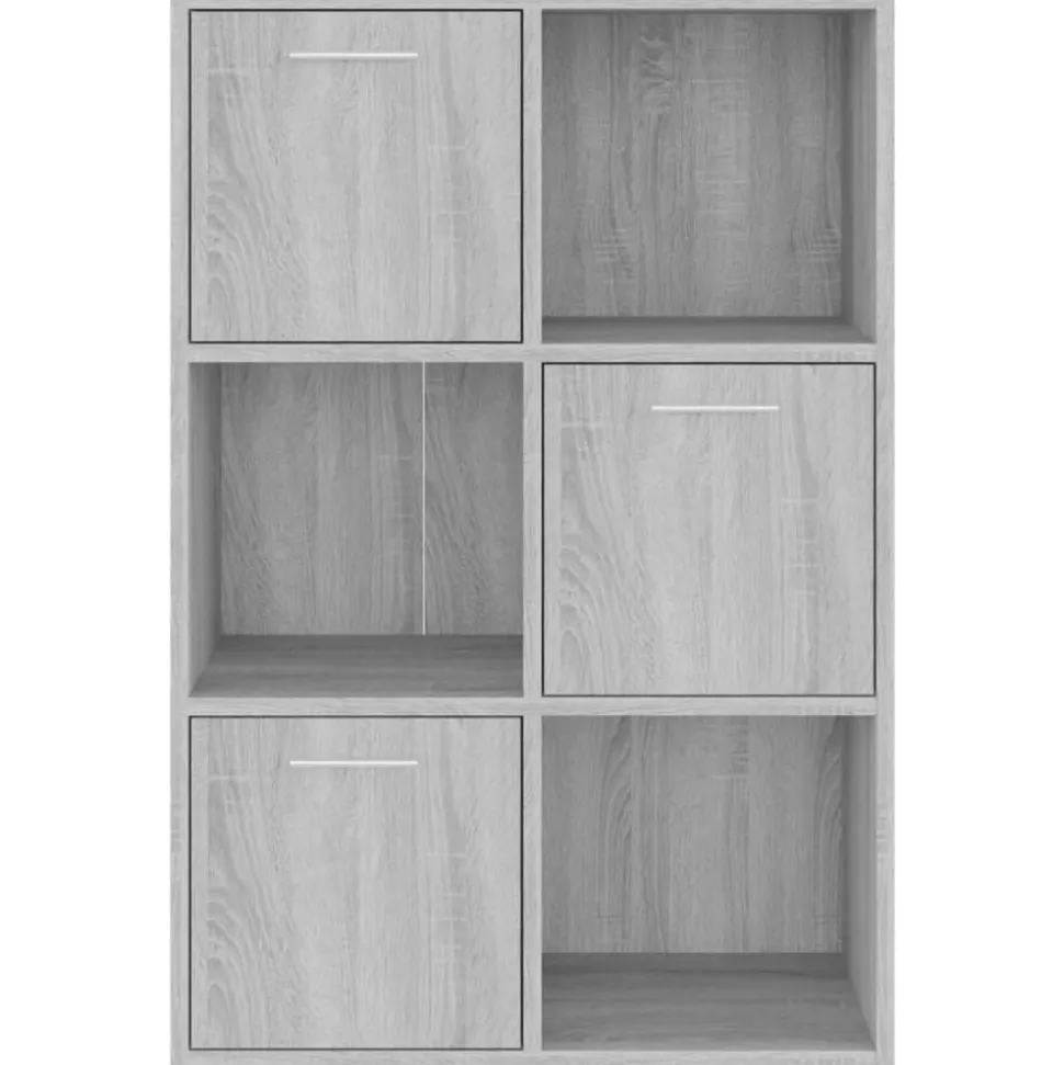 vidaXL Opbergkast 60x29,5x90 cm grijs sonoma eikenkleurig