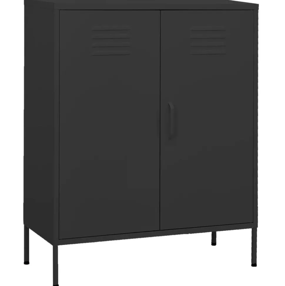 vidaXL Opbergkast 80x35x101,5 cm staal antracietkleurig