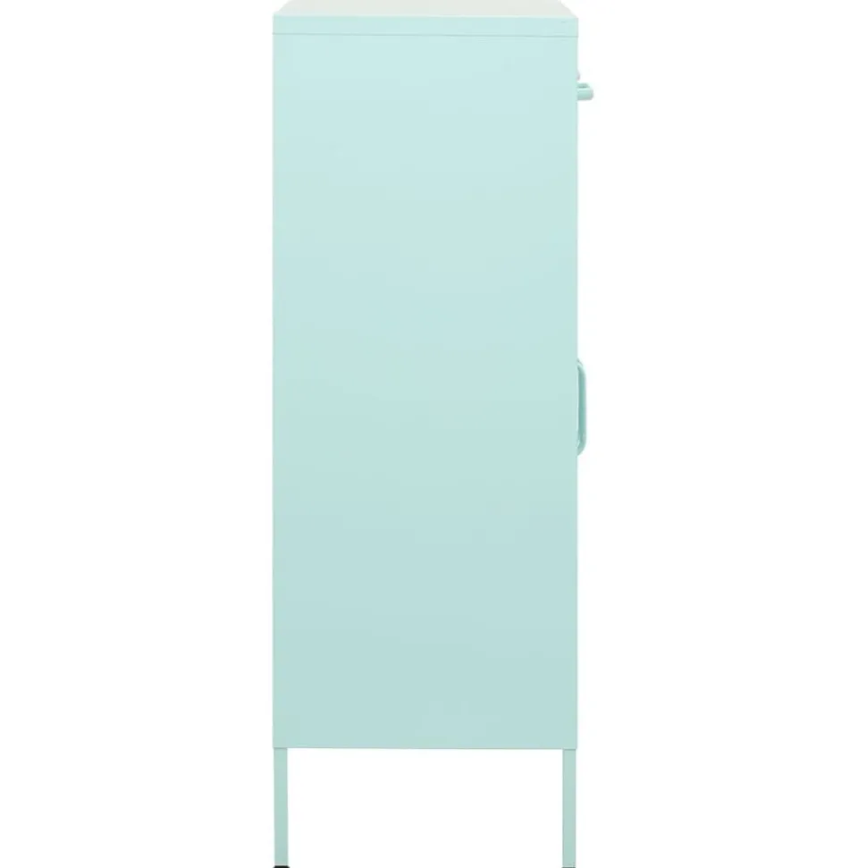 vidaXL Opbergkast 80x35x101,5 cm staal mint