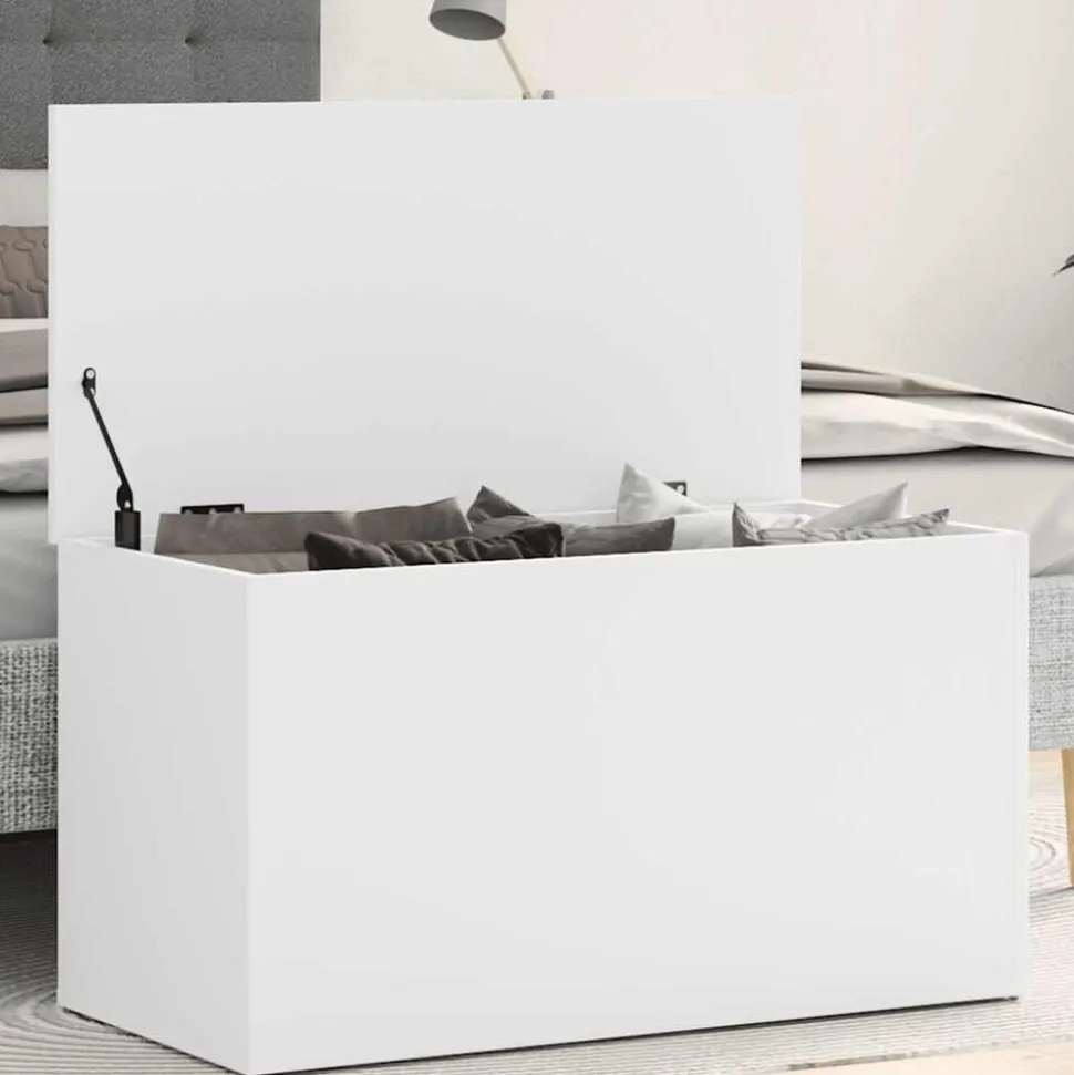 vidaXL Opbergkist 84x42x46 cm bewerkt hout wit