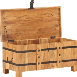 vidaXL Opbergkist 90x40x40 cm massief acaciahout