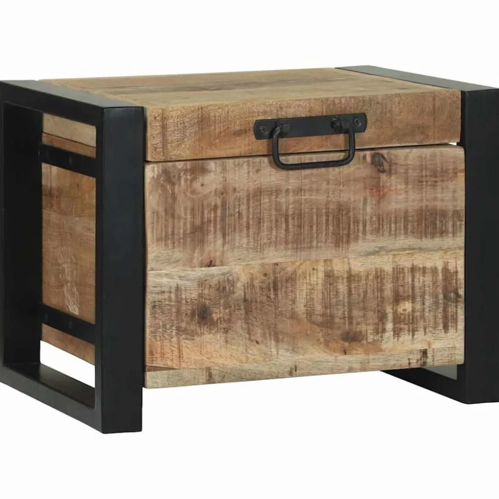 vidaXL Opbergkisten met opslag Bruin 40 x 30 x 30 cm Massief mangohout