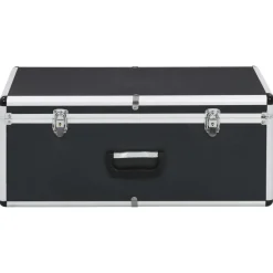 vidaXL Opbergkoffers 2 st aluminium zwart