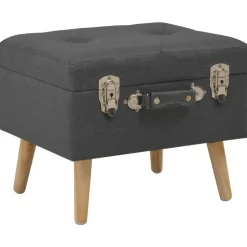 vidaXL Opbergkruk 40 cm stof donkergrijs