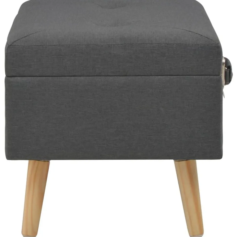 vidaXL Opbergkruk 40 cm stof donkergrijs