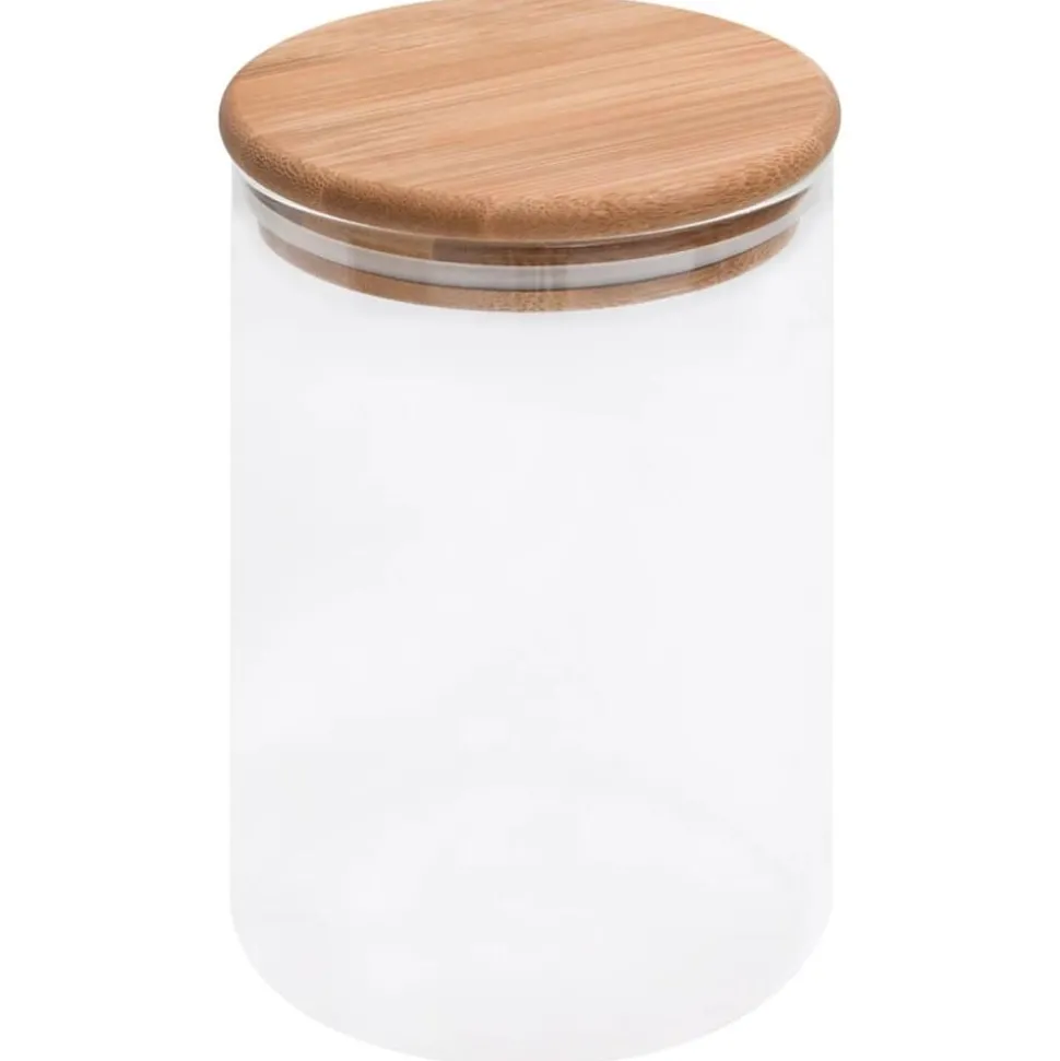 vidaXL Opbergpotten met bamboe deksels 4 st 800 ml glas