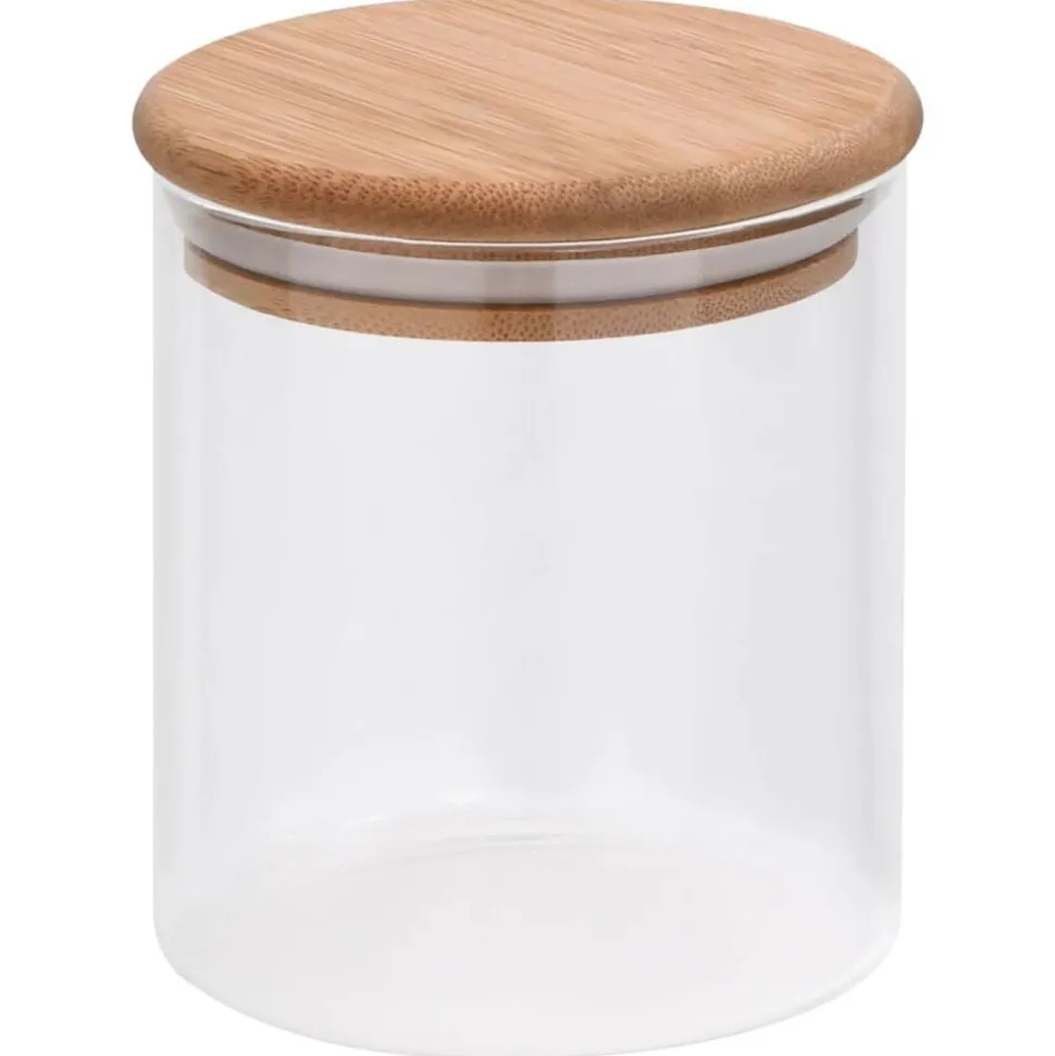 vidaXL Opbergpotten met bamboe deksel 6 st 600 ml glas