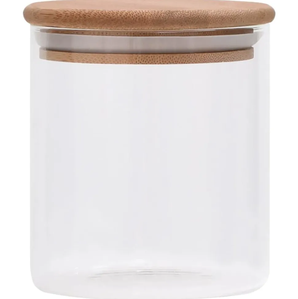 vidaXL Opbergpotten met bamboe deksel 6 st 600 ml glas