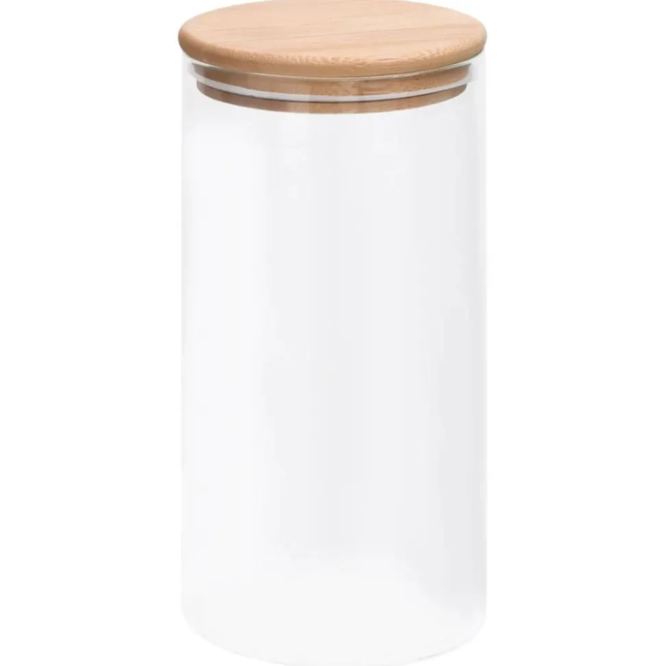 vidaXL Opbergpotten met bamboe deksels 4 st 1200 ml glas
