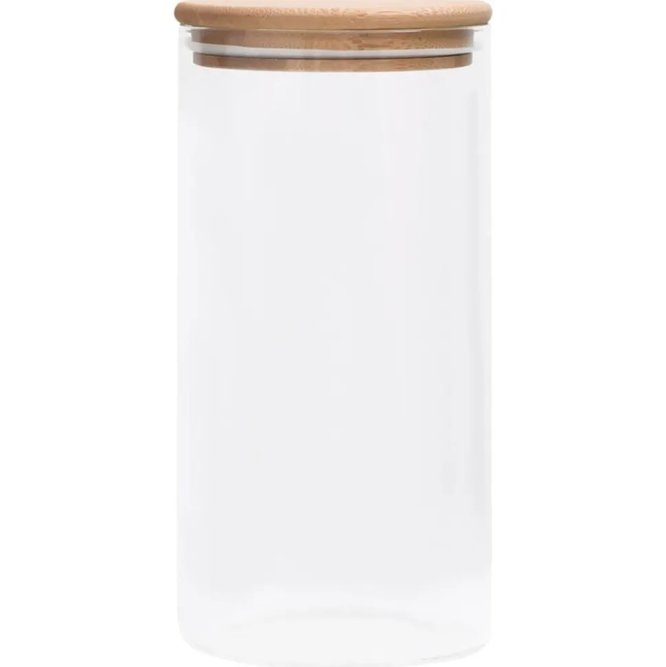 vidaXL Opbergpotten met bamboe deksels 4 st 1200 ml glas