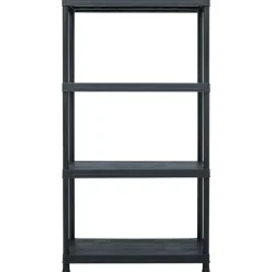 vidaXL Opbergrek 100 kg 60x30x138 cm kunststof zwart