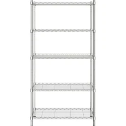 vidaXL Opbergrek 5-laags 250 kg 90x35x180 cm chroomkleurig