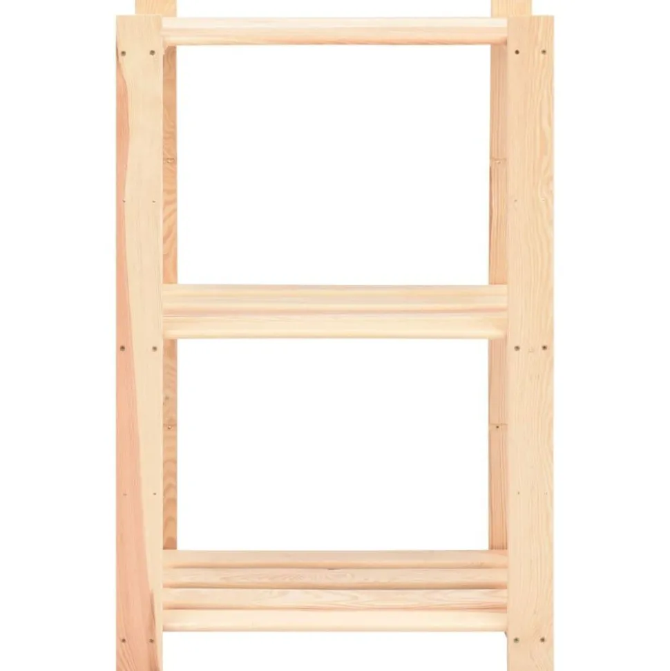 vidaXL Opbergrek 3-laags 60x38x90 cm massief grenenhout 150 kg