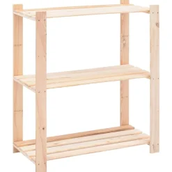 vidaXL Opbergrek 3-laags 80x38x90 cm massief grenenhout 150 kg