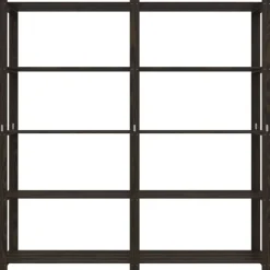 vidaXL Opbergrek 5-laags 170x38x170 cm massief grenenhout zwart