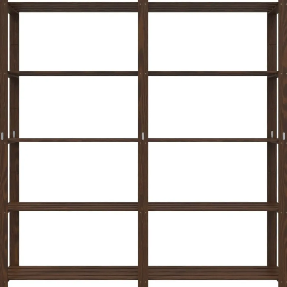 vidaXL Opbergrek 5-laags 170x38x170 cm massief grenenhout bruin