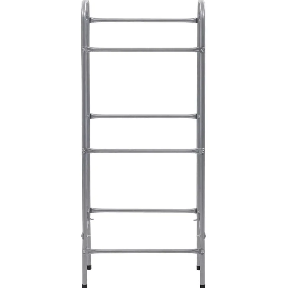 vidaXL Opbergrek voor 3 kratten 50x33x116 staal zilverkleurig