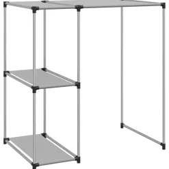 vidaXL Opbergrek voor boven wasmachine 87x55x90,5 cm ijzer grijs