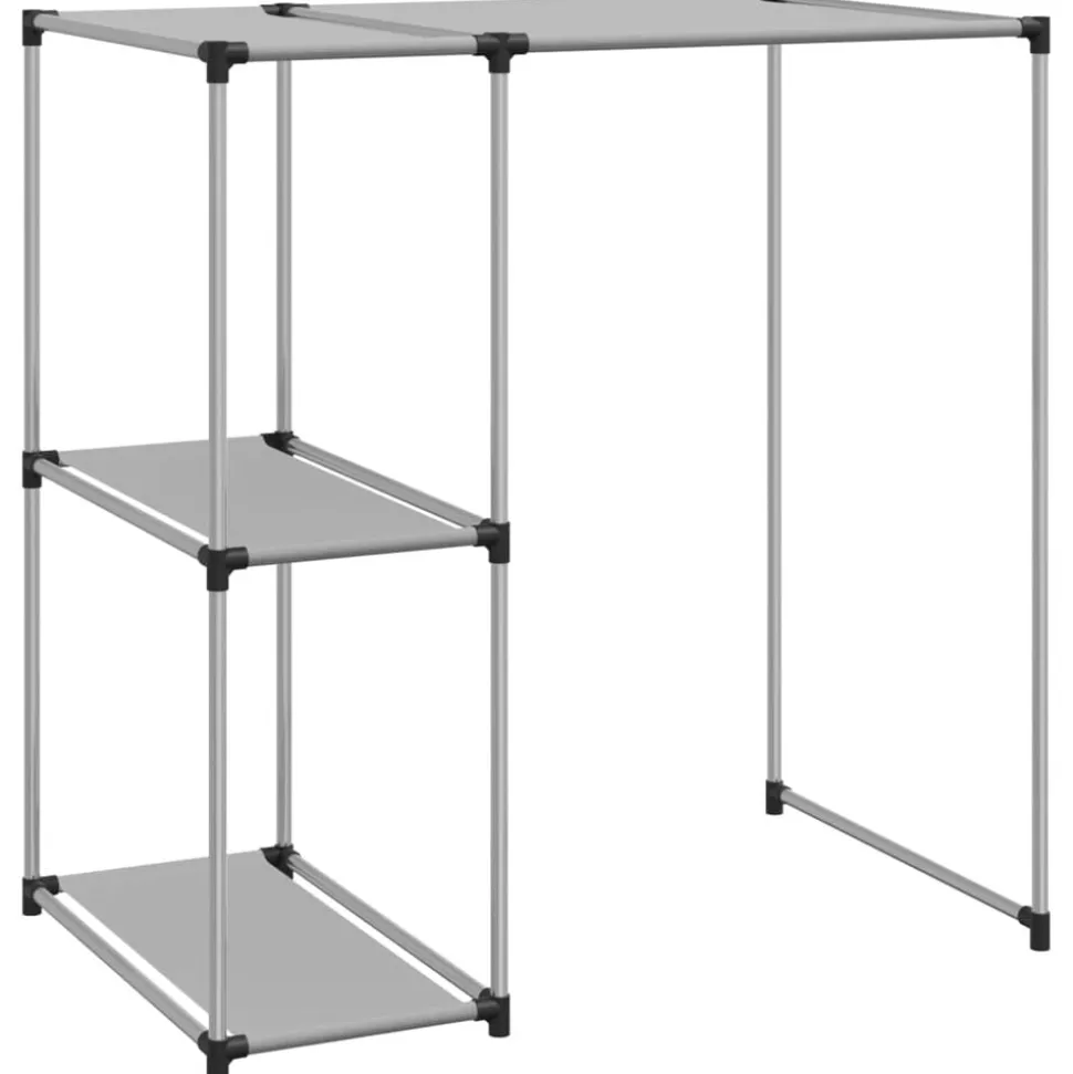 vidaXL Opbergrek voor boven wasmachine 87x55x90,5 cm ijzer grijs