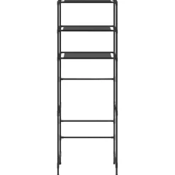 vidaXL Opbergrek voor boven toilet 3-laags 53x28x169 cm zwart
