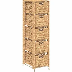 vidaXL Opbergset met 5 manden 25,5x37x100 cm waterhyacint
