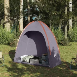 vidaXL Opbergtent waterdicht grijs en oranje
