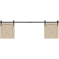 vidaXL Ophangset voor schuifdeur 183 cm koolstofstaal