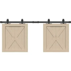 vidaXL Ophangset voor schuifdeur 122 cm koolstofstaal